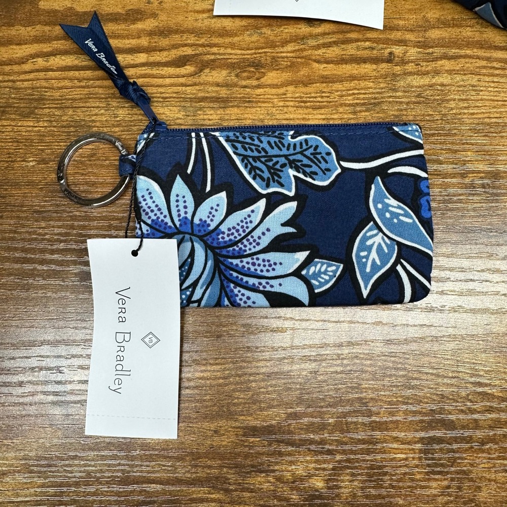 NEW Vera Bradley 4pc Set Tropics Tapestry Crossbody Cosmetic Case ID Case Keycha - Picture 3 of 13